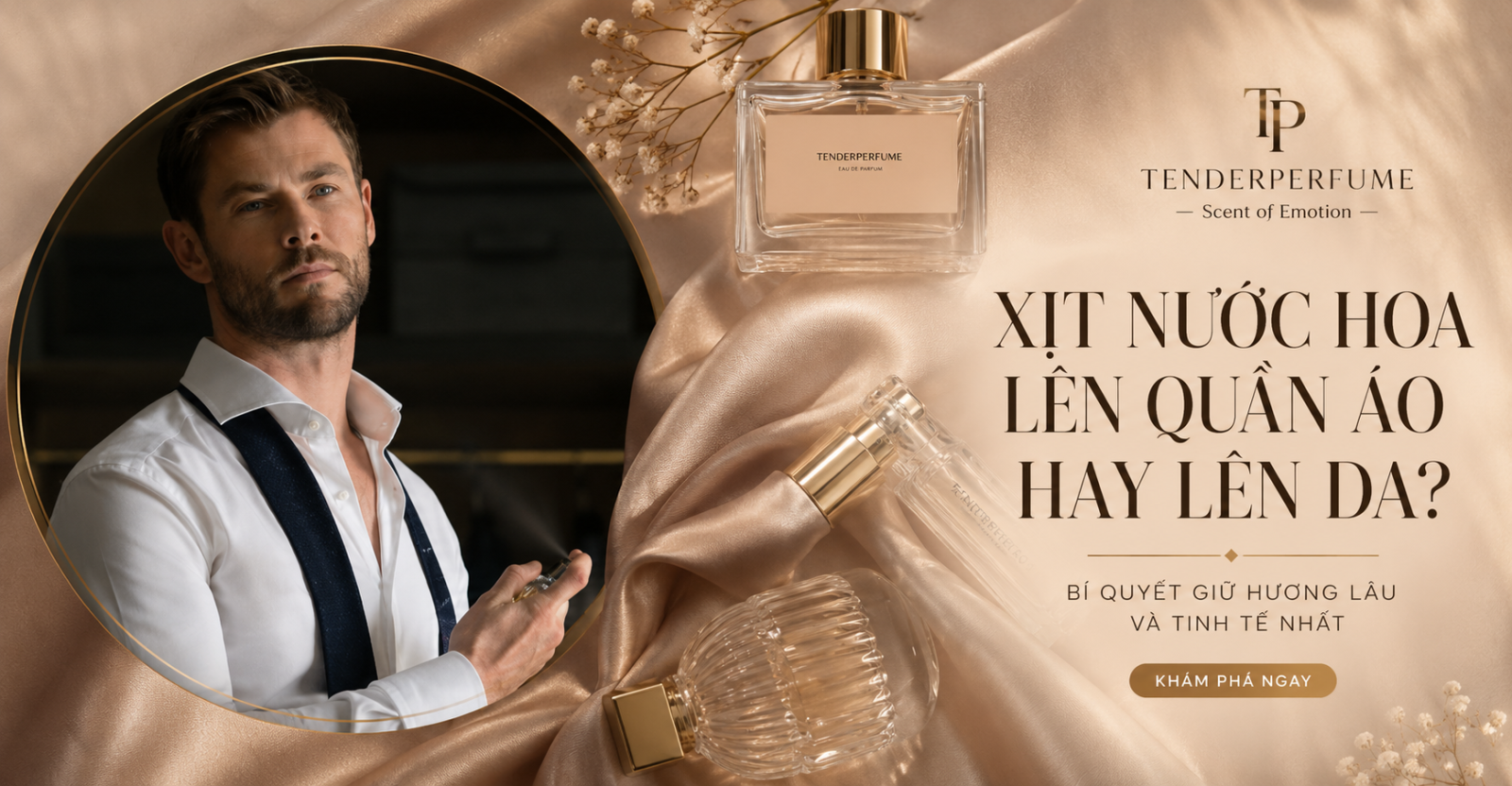 Xịt nước hoa lên da hay lên quần áo